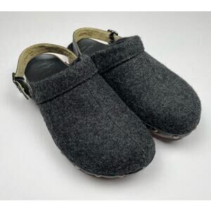 Kalso Earth Shoe Shanti Clog in Black Wool Women's Size 7